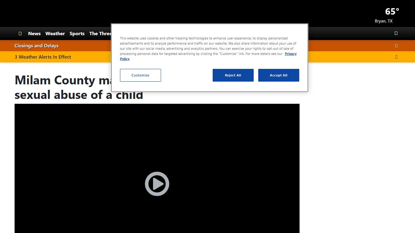 Milam County man found guilty of continuous sexual abuse of a child